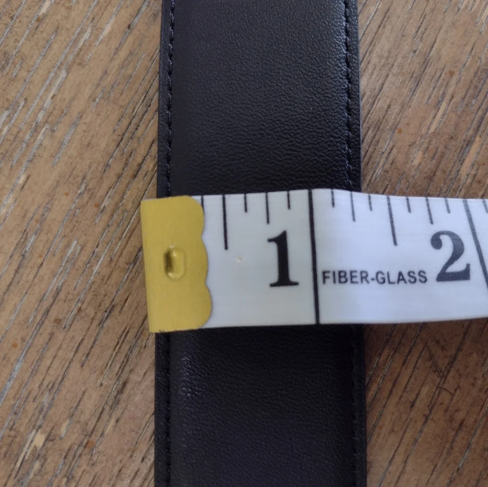 Vintage 90s Cipriani Black Leather Gold Buckle Belt